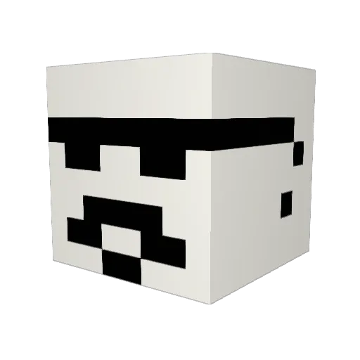 upseyy Minecraft avatar head, 3D render