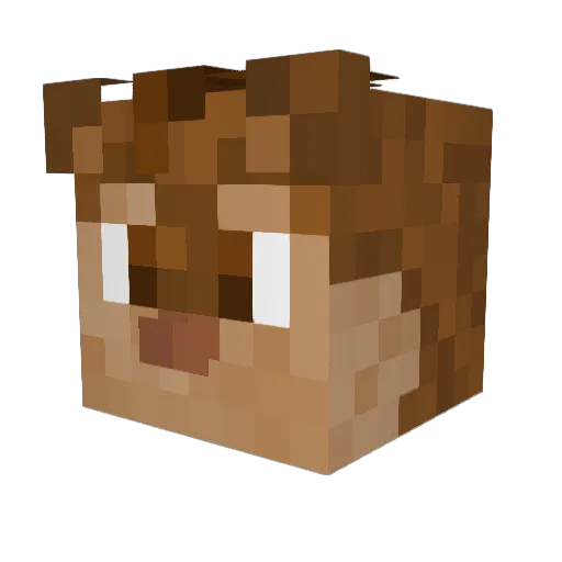 upsideosaurus Minecraft avatar head, 3D render