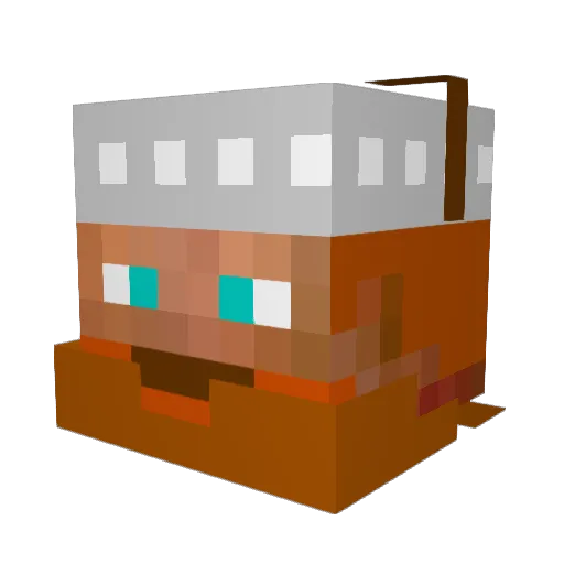 uptee Minecraft avatar head, 3D render