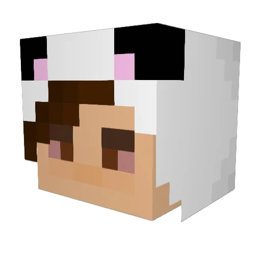 uptightshark Minecraft avatar head, 3D render