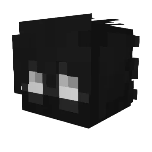uq_qu Minecraft avatar head, 3D render