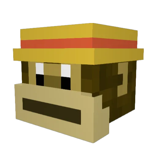 uqax Minecraft avatar head, 3D render
