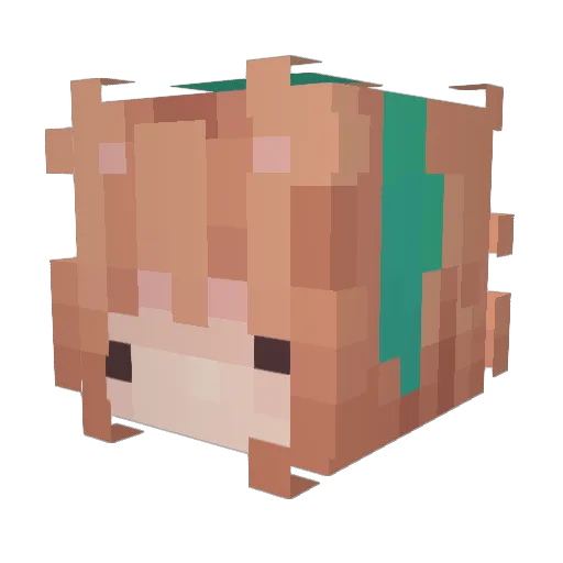 uqko Minecraft avatar head, 3D render
