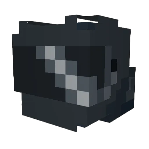 uqmn Minecraft avatar head, 3D render