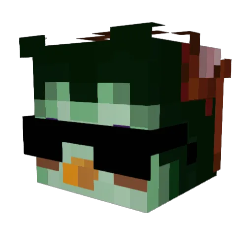 ur4GENT Minecraft avatar head, 3D render