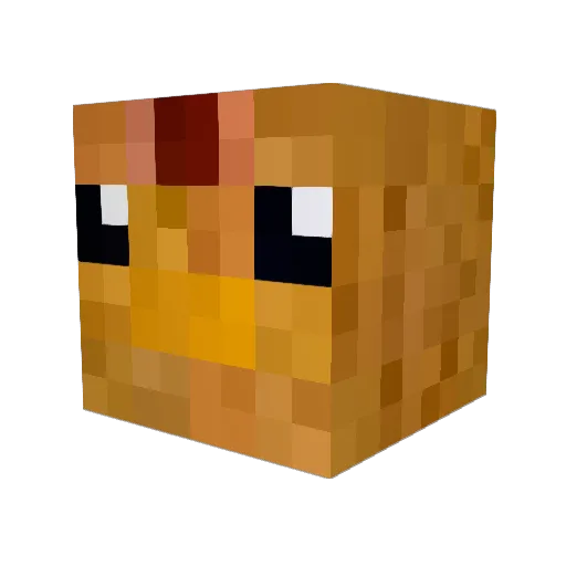 ura_12 Minecraft avatar head, 3D render