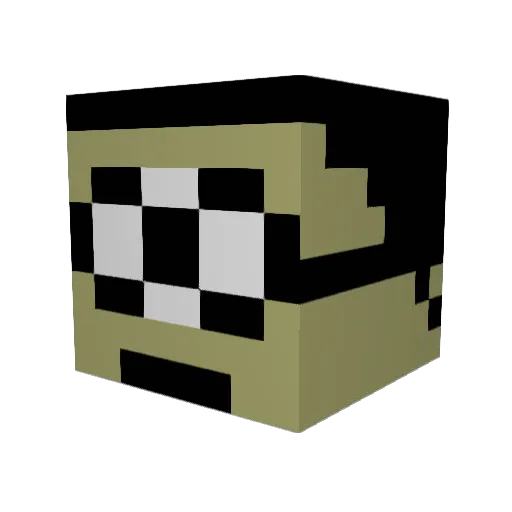 urariiiiii Minecraft avatar head, 3D render