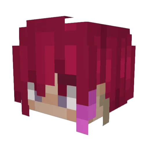 uravity Minecraft avatar head, 3D render