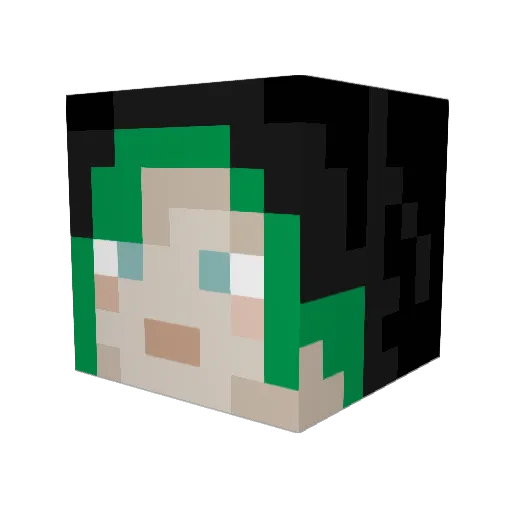 urby420 Minecraft avatar head, 3D render