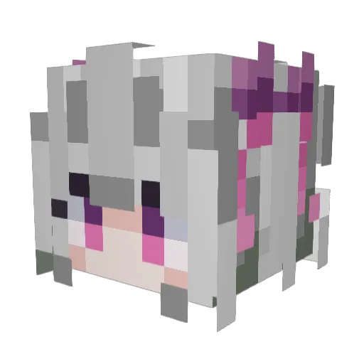 urcar Minecraft avatar head, 3D render