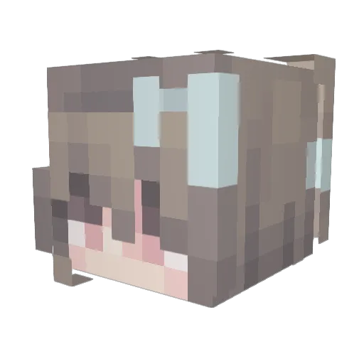 urchiara Minecraft avatar head, 3D render