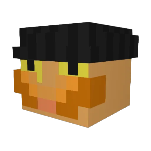 urdaknows Minecraft avatar head, 3D render