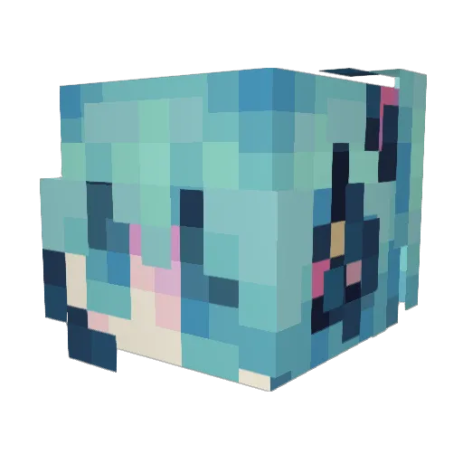 uremoseee Minecraft avatar head, 3D render