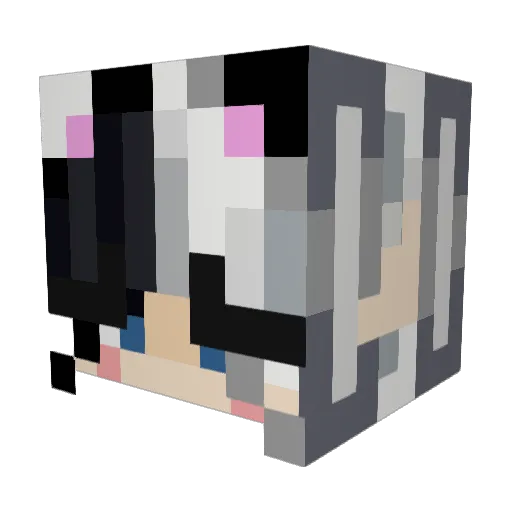 urethra Minecraft avatar head, 3D render