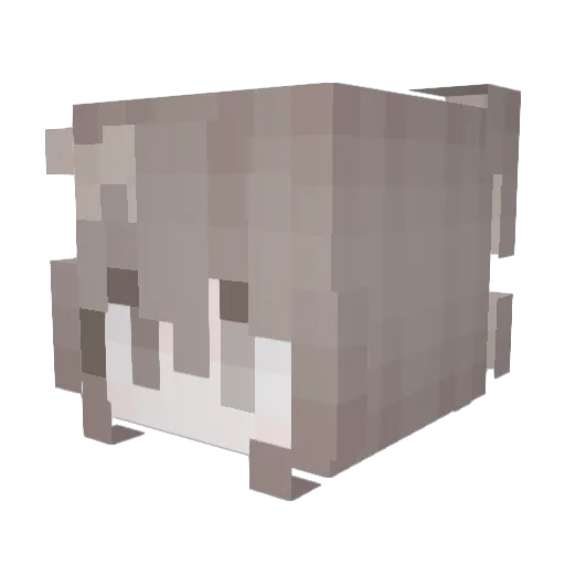 urfake Minecraft avatar head, 3D render