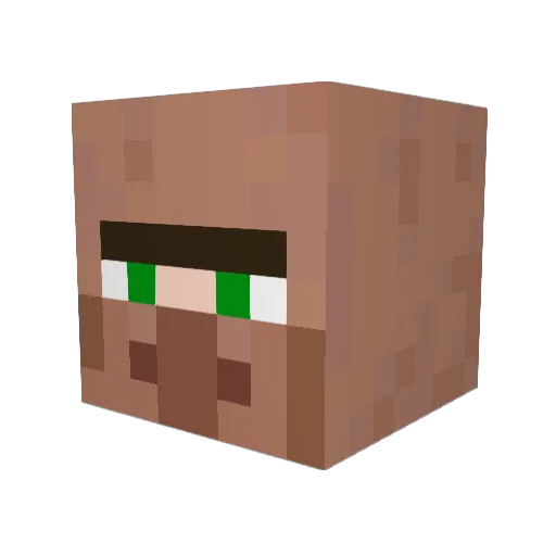 urfman Minecraft avatar head, 3D render