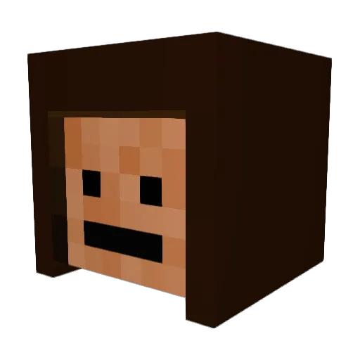 urh34rt Minecraft avatar head, 3D render