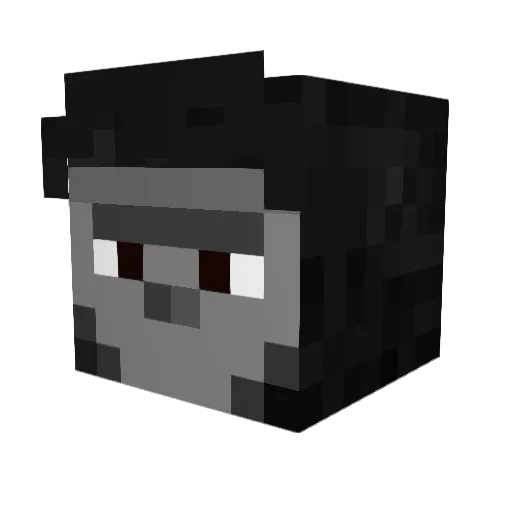 urhairy Minecraft avatar head, 3D render