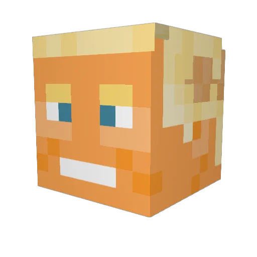 urhoom Minecraft avatar head, 3D render