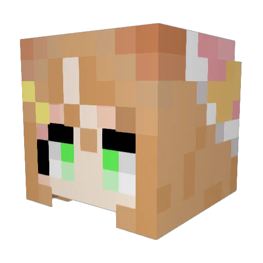 urhyperapril Minecraft avatar head, 3D render