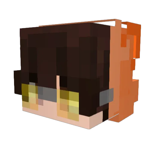 uribbik Minecraft avatar head, 3D render