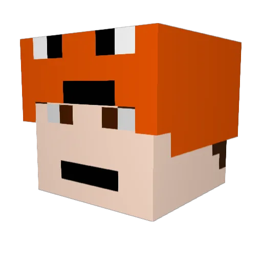 urielmq Minecraft avatar head, 3D render