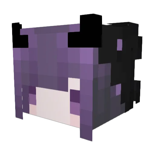 urinbeutel Minecraft avatar head, 3D render