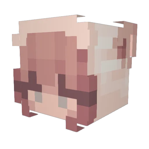 urkittn Minecraft avatar head, 3D render