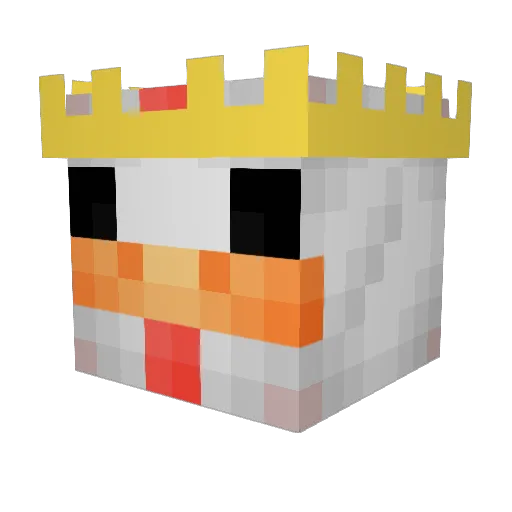 urkkiz Minecraft avatar head, 3D render