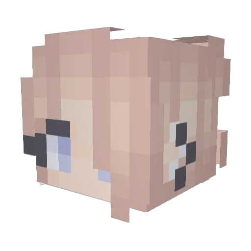 urkukusmall Minecraft avatar head, 3D render