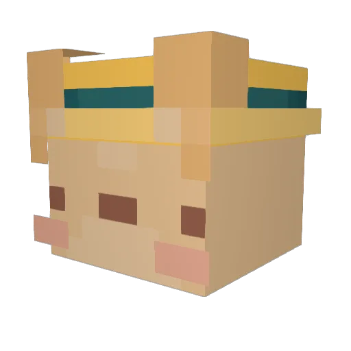 urluckyimtrash Minecraft avatar head, 3D render