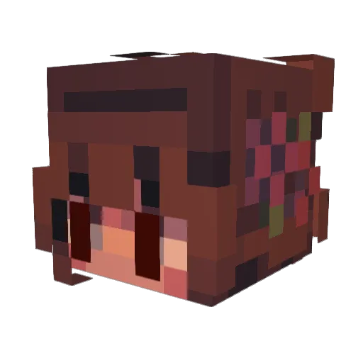 urm01m Minecraft avatar head, 3D render