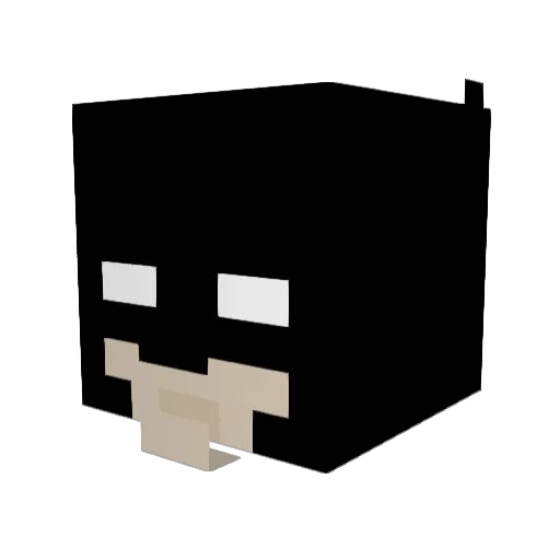 urmnotperc Minecraft avatar head, 3D render