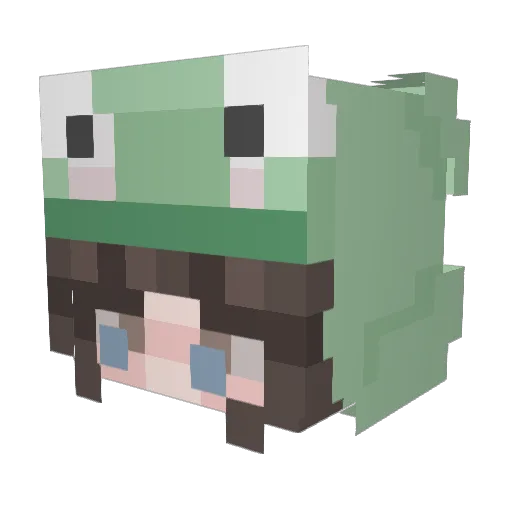 urmomsfinsta Minecraft avatar head, 3D render