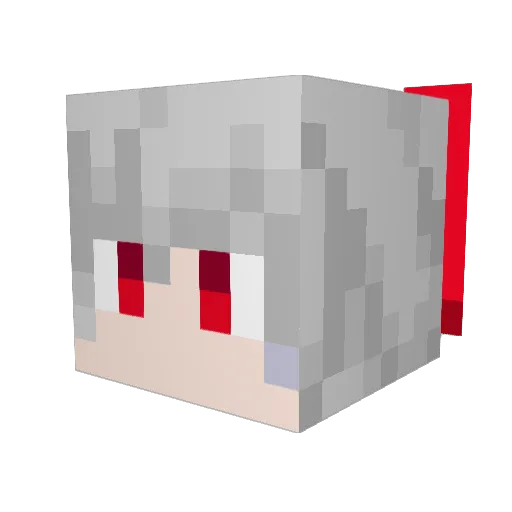 urouto Minecraft avatar head, 3D render