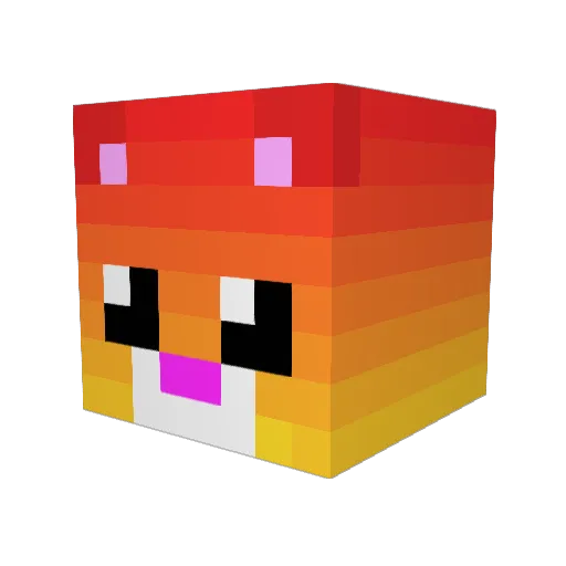 urreallybad Minecraft avatar head, 3D render