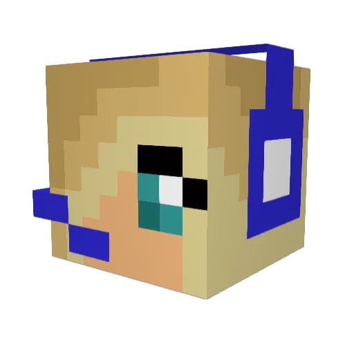urrwbwkka Minecraft avatar head, 3D render