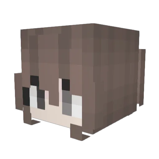 ursham Minecraft avatar head, 3D render