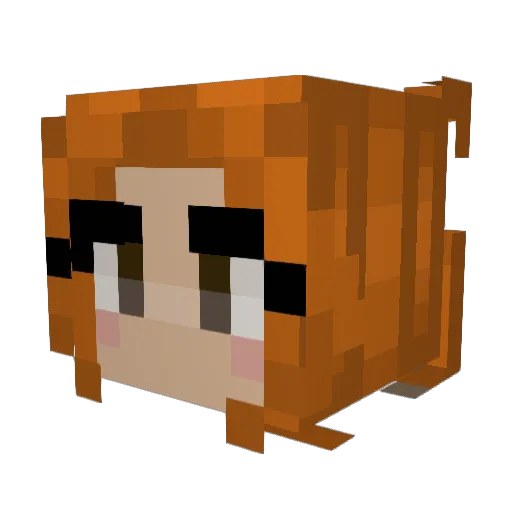 urssia Minecraft avatar head, 3D render