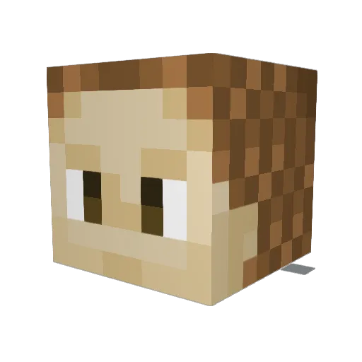 ursulaleguin Minecraft avatar head, 3D render