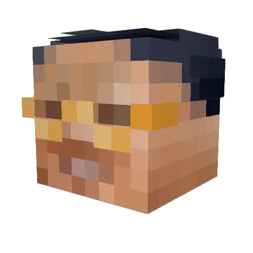ursxygf Minecraft avatar head, 3D render