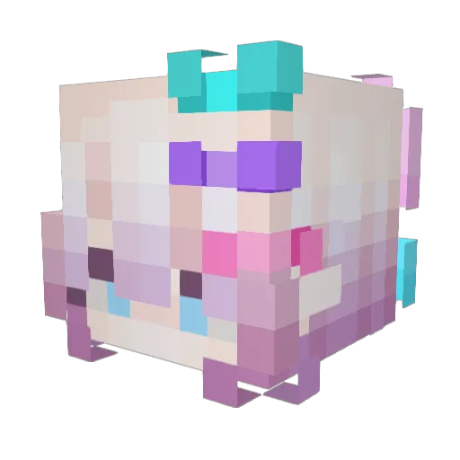uru_3Tarou Minecraft avatar head, 3D render