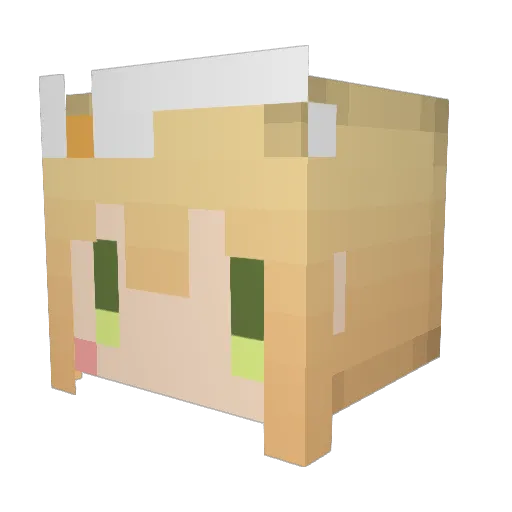 urufu2000 Minecraft avatar head, 3D render