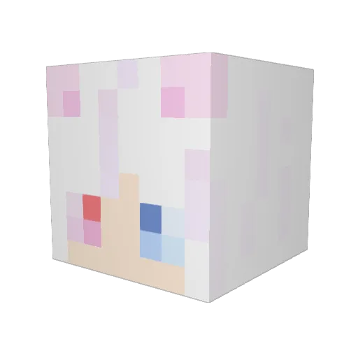 urufuuu Minecraft avatar head, 3D render