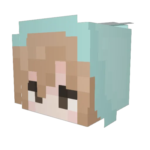 urusaiirsa Minecraft avatar head, 3D render
