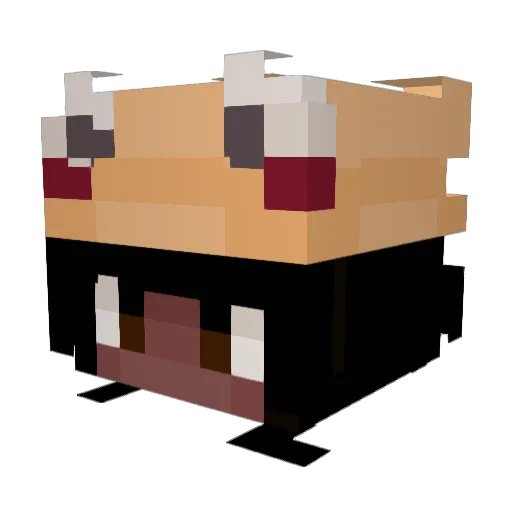 urusuurusu Minecraft avatar head, 3D render