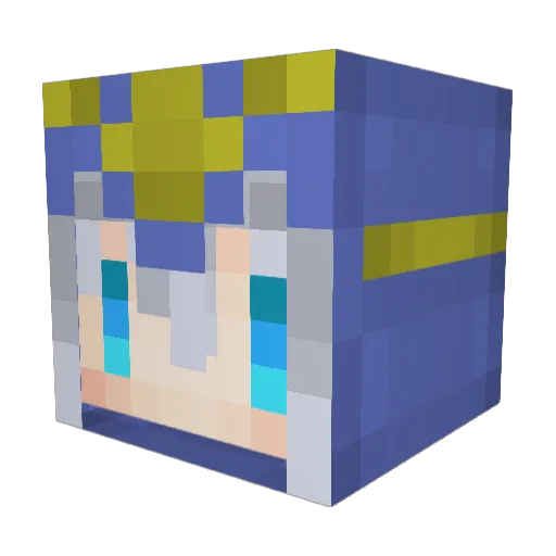 urutim Minecraft avatar head, 3D render