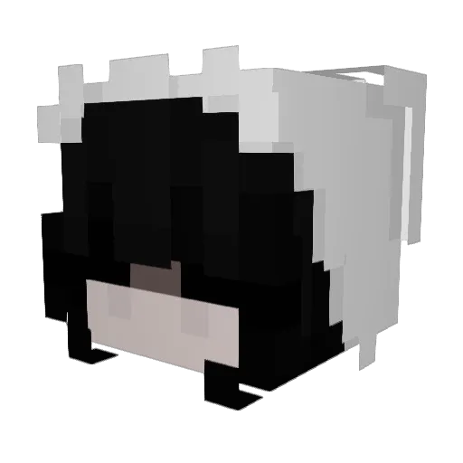 urwaifoo Minecraft avatar head, 3D render
