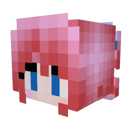 urweakness Minecraft avatar head, 3D render
