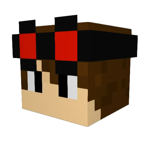 urypies Minecraft avatar head, 3D render